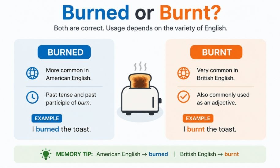 Burned or Burnt