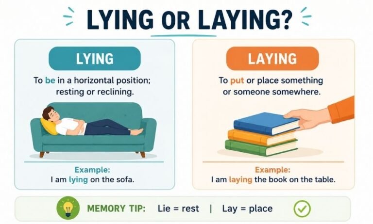 Lying or Laying