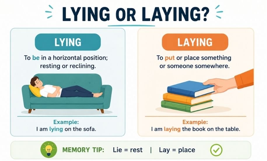 Lying or Laying