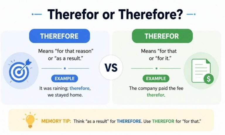 Therefor or Therefore