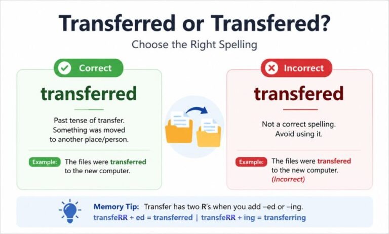 Transferred or Transfered