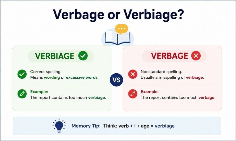 Verbiage or Verbage