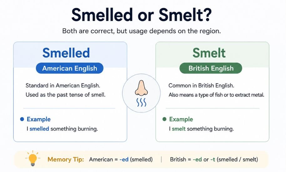 smelled or smelt