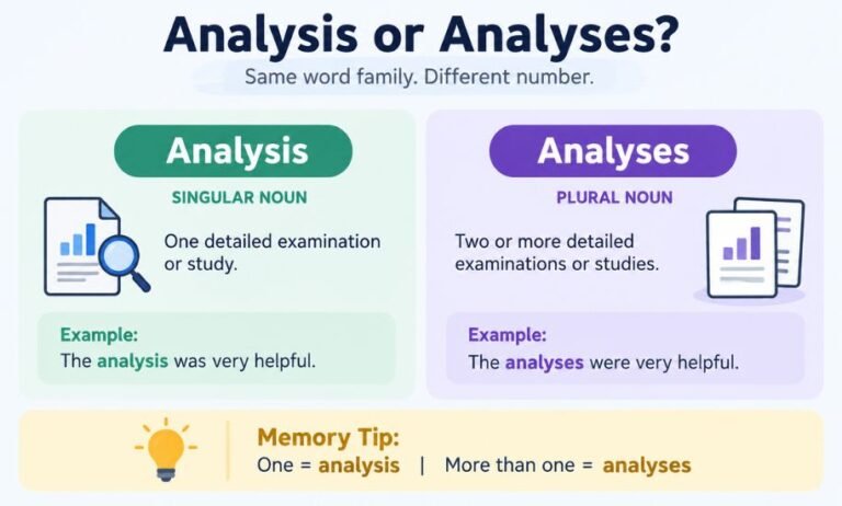Analysis or Analyses