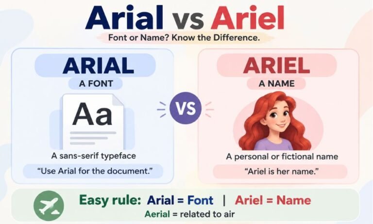 Arial vs Ariel