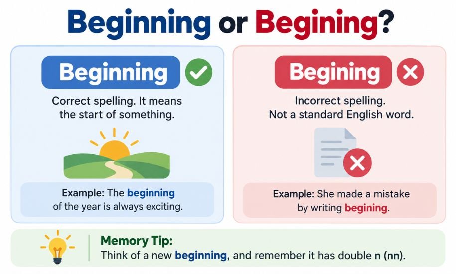 Beginning or Begining