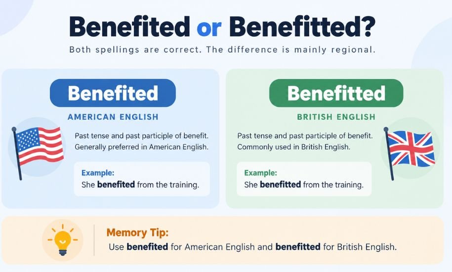 Benefited or Benefitted
