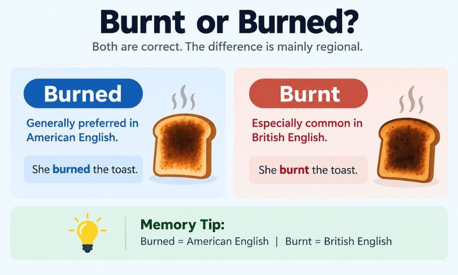 Burnt or Burned