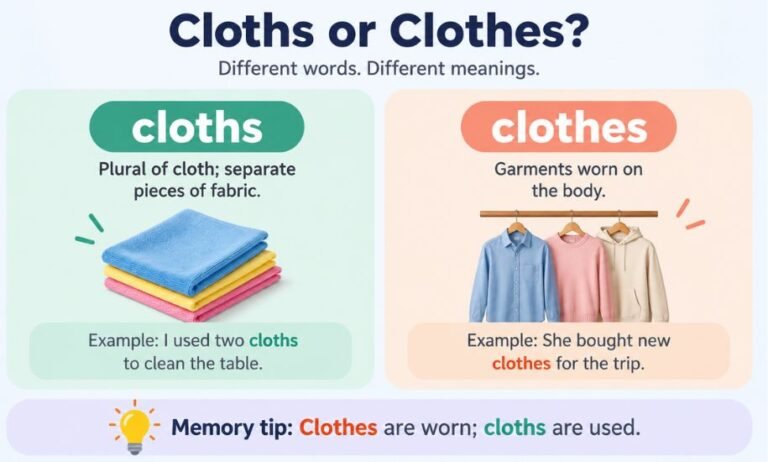 Cloths or Clothes