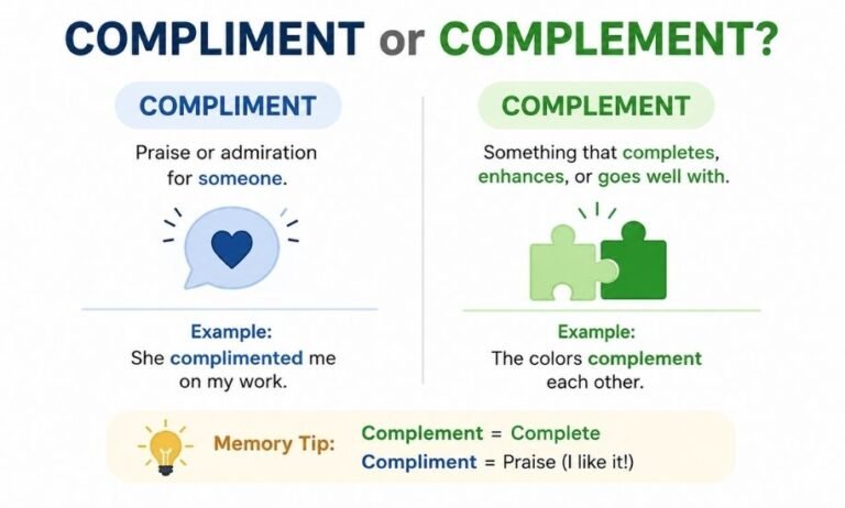 Compliment or Complement