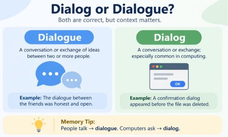 Dialog or Dialogue