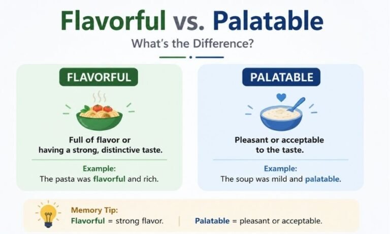 Flavorful or Palatable