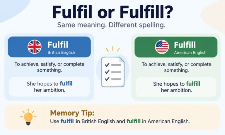 Fulfil or Fulfill