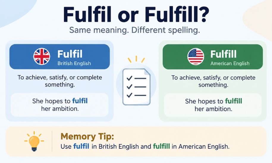 Fulfil or Fulfill