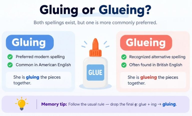 Gluing or Glueing