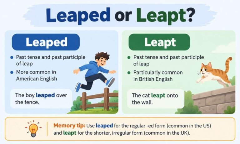Leaped or Leapt