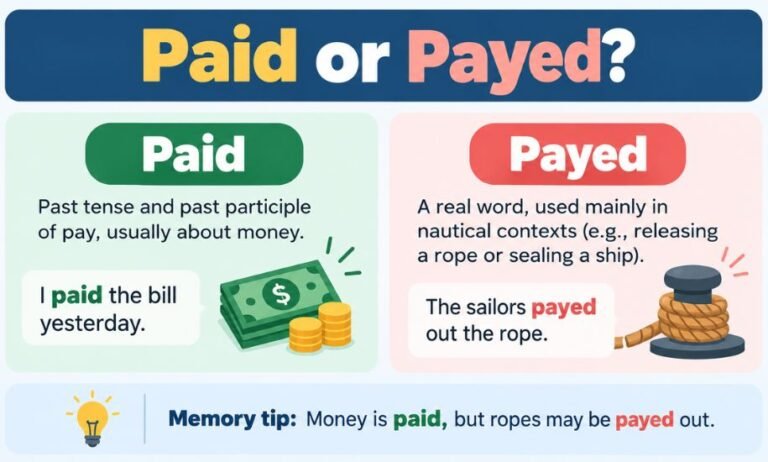 Paid or Payed