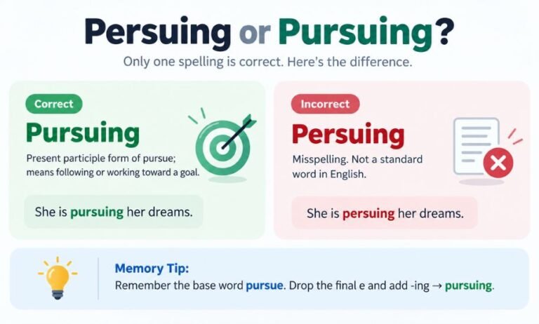 Persuing or Pursuing