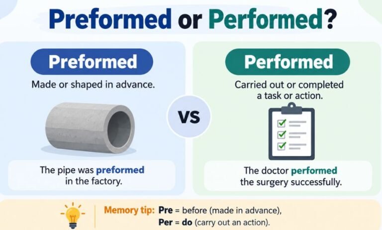 Preformed or Performed