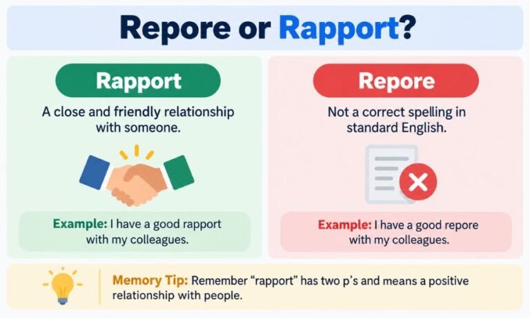 Repore or Rapport