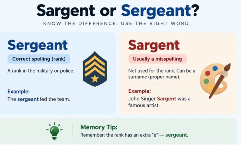 Sargent or Sergeant