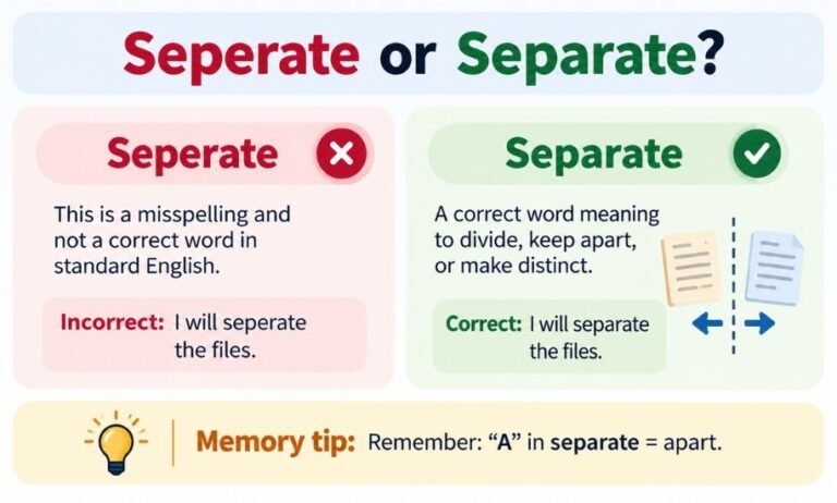 Seperate or Separate