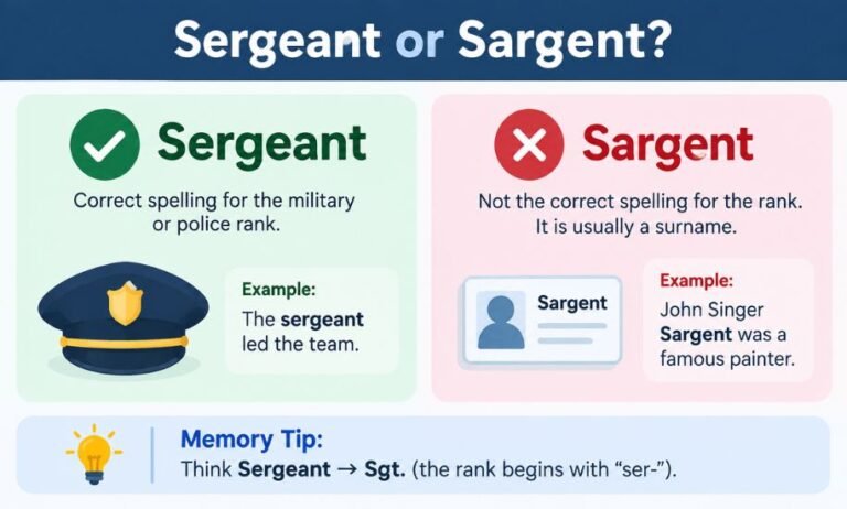 Sergeant or Sargent