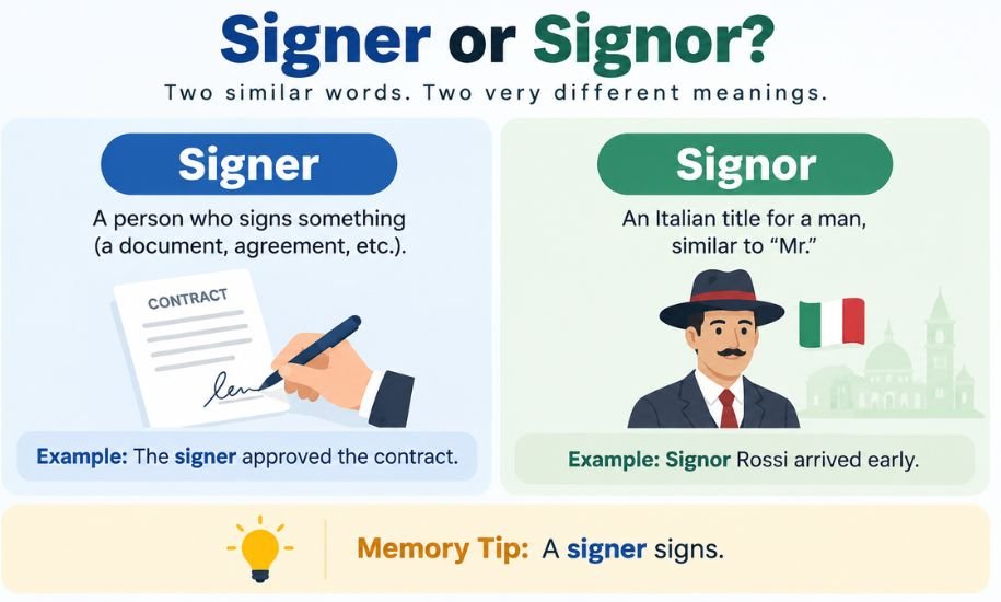 Signer or Signor