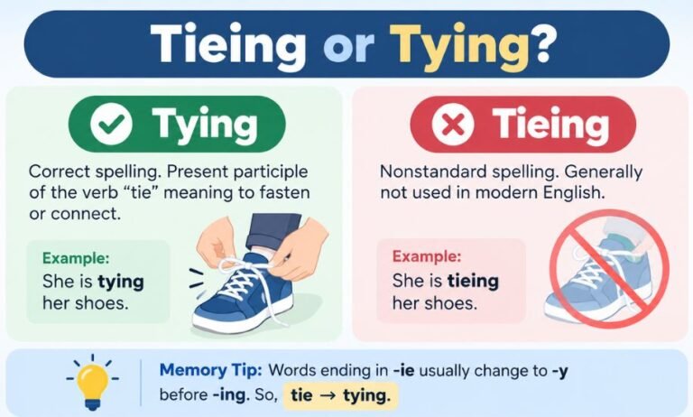 Tieing or Tying