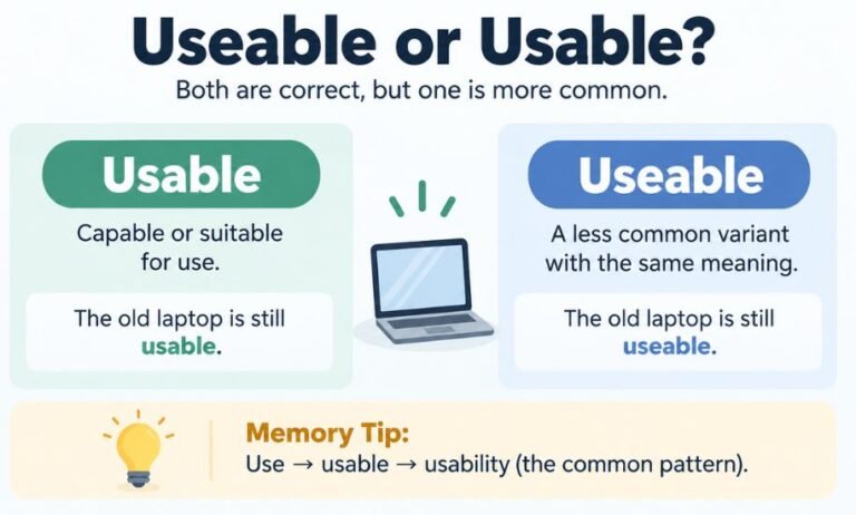 Useable or Usable