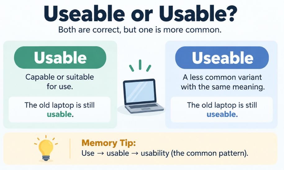 Useable or Usable