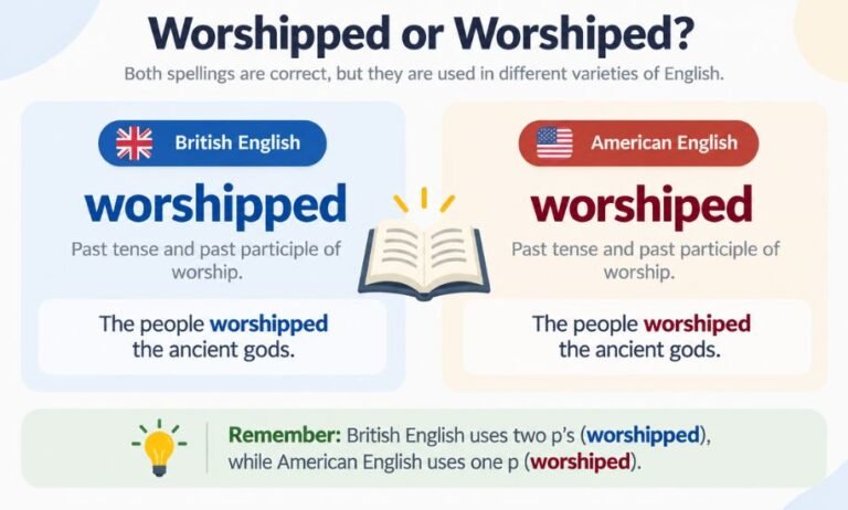 Worshipped or Worshiped