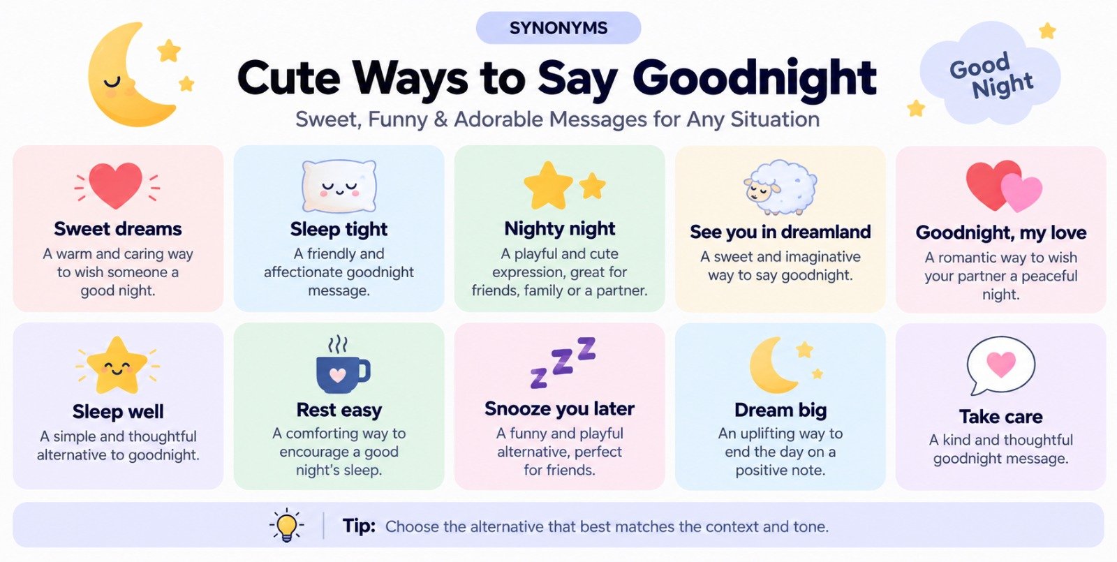 Cute Ways to Say Goodnight