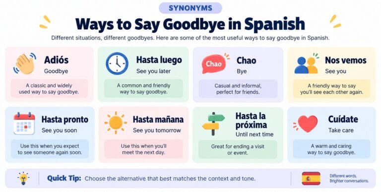Ways to Say Goodbye in Spanish