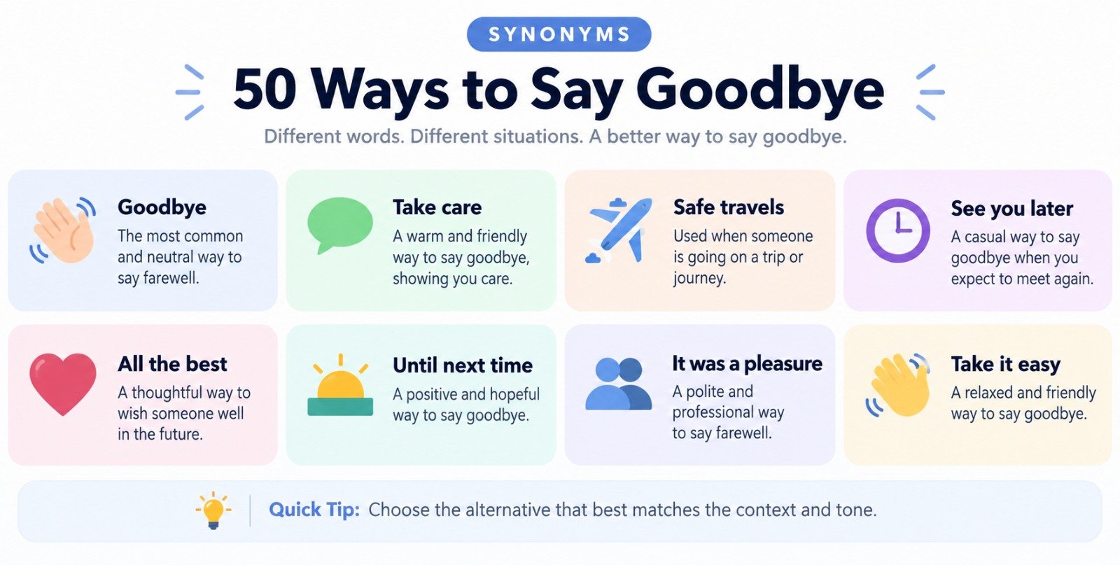 50 Ways to Say Goodbye