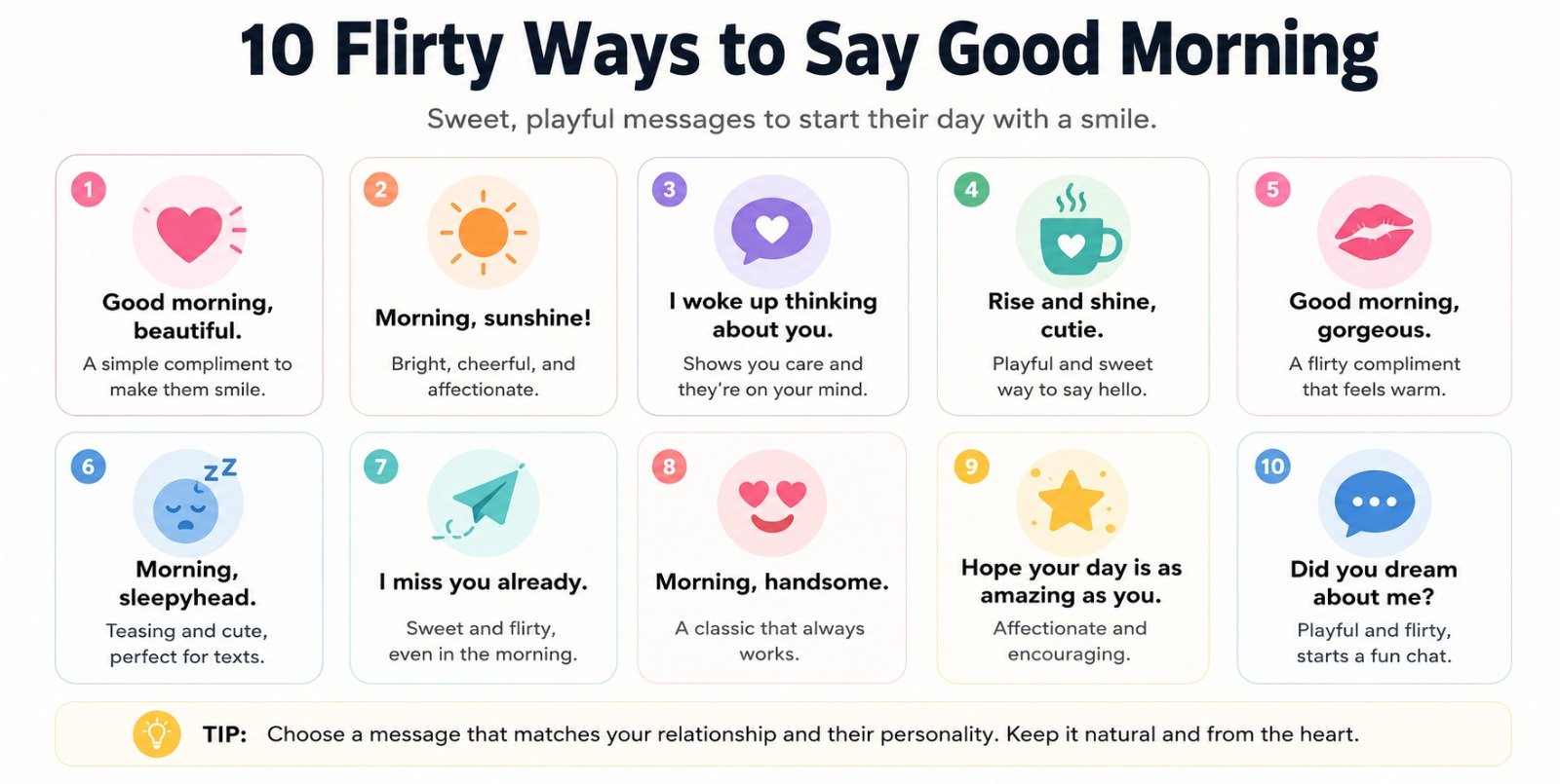 Flirty Ways to Say Good Morning