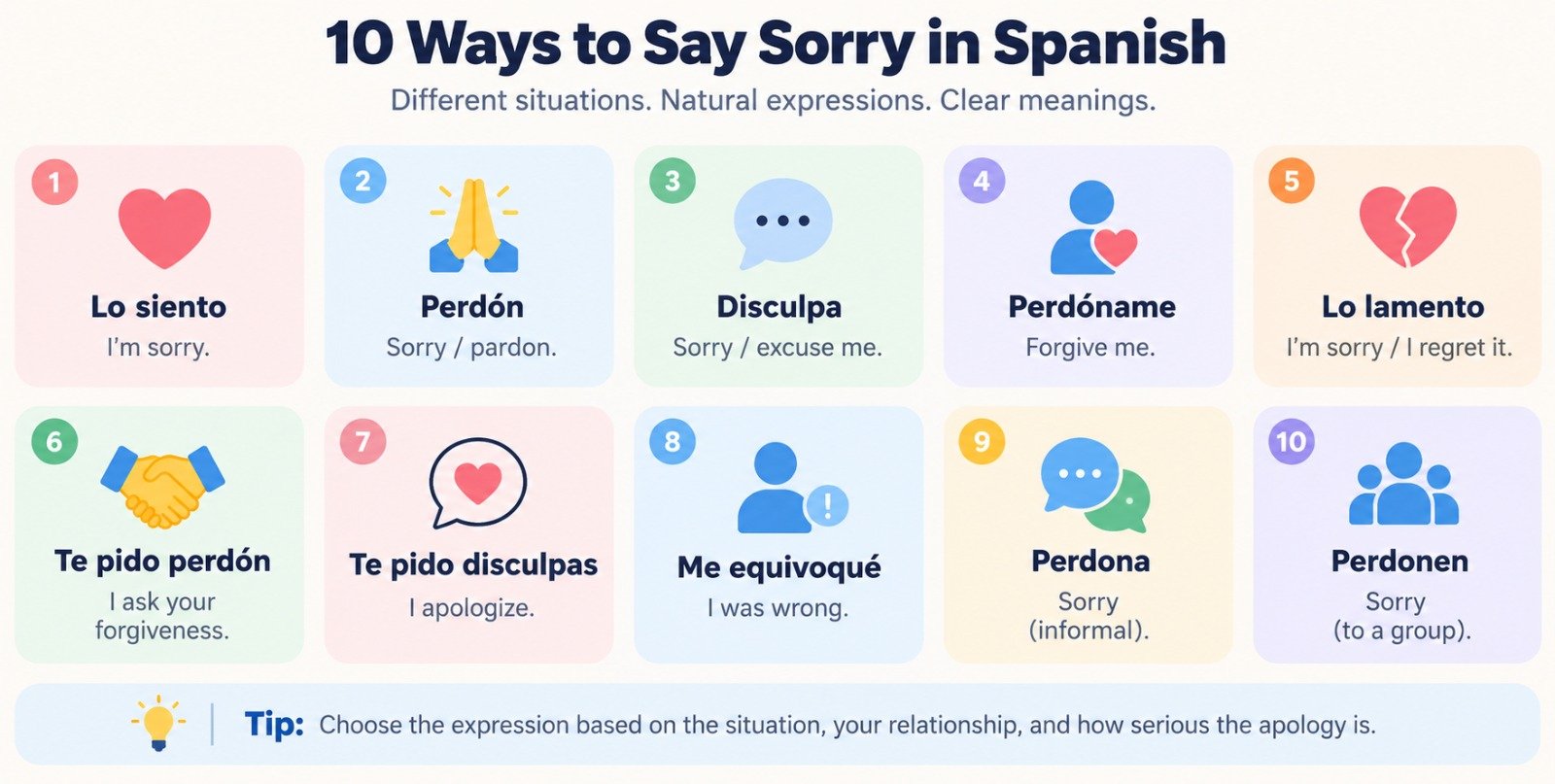 5 Ways to Say Sorry in Spanish