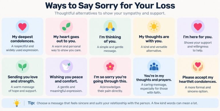 ways to say sorry for your loss