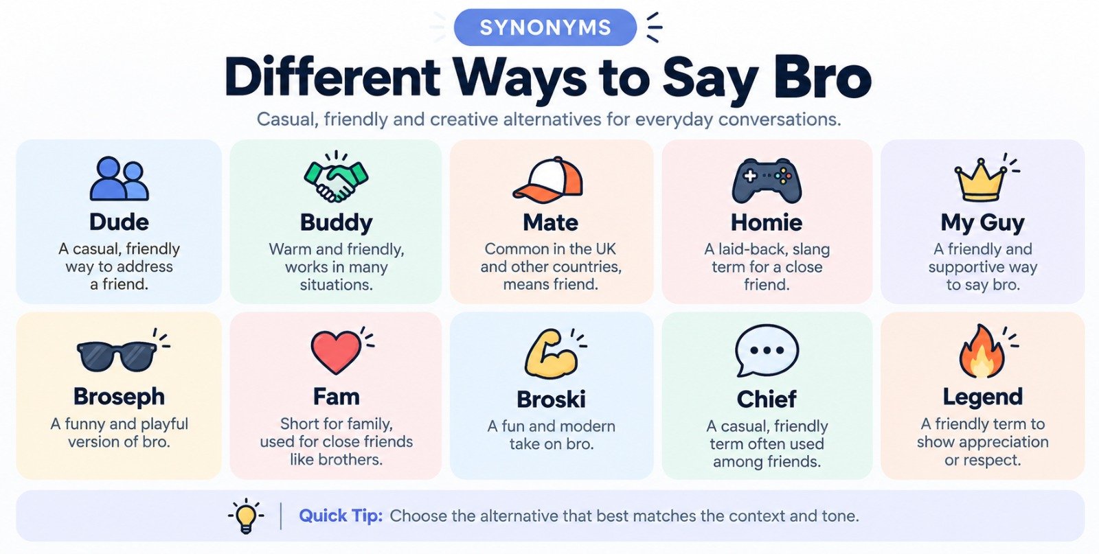 Different Ways to Say Bro