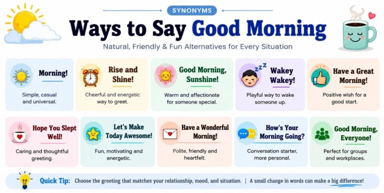 Ways to Say Good Morning