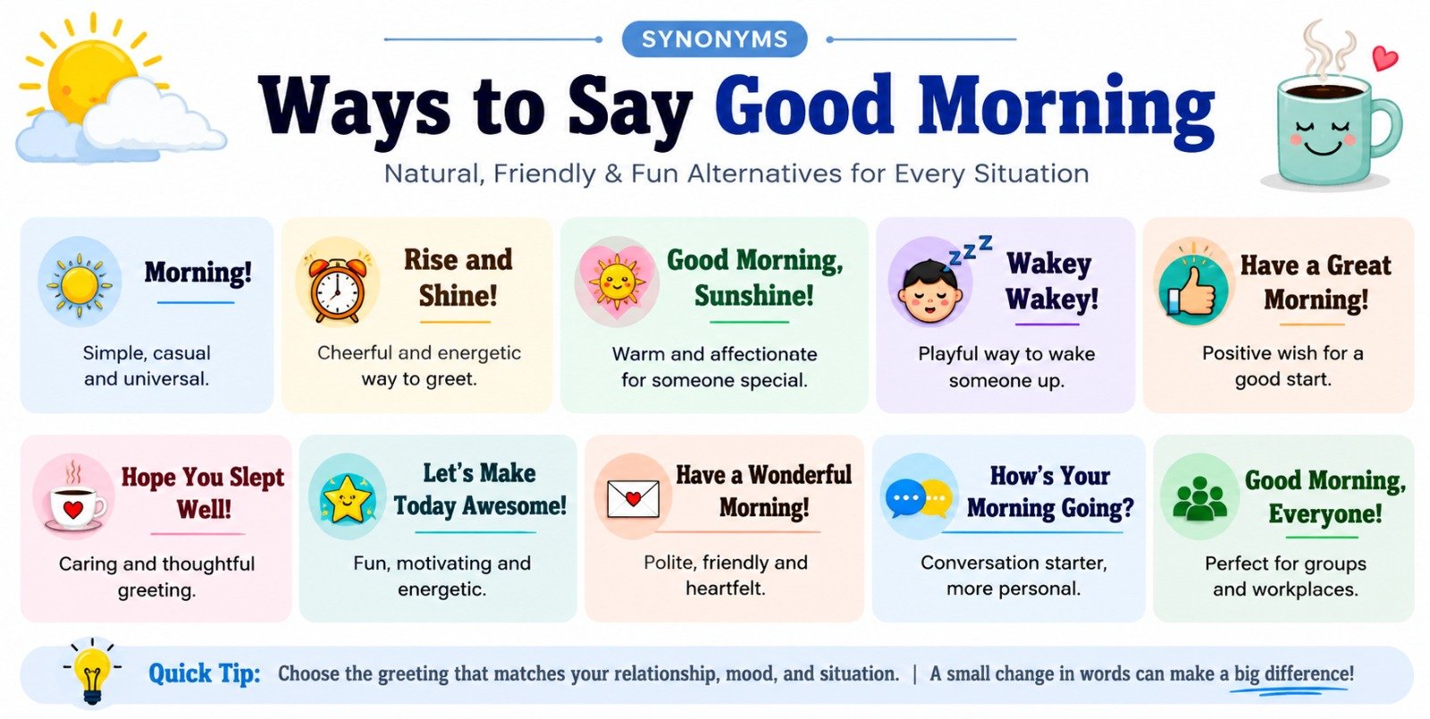 Ways to Say Good Morning