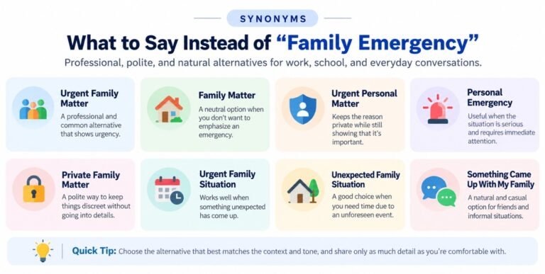 What to Say Instead of Family Emergency