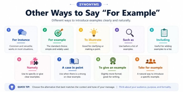 other ways to say for example