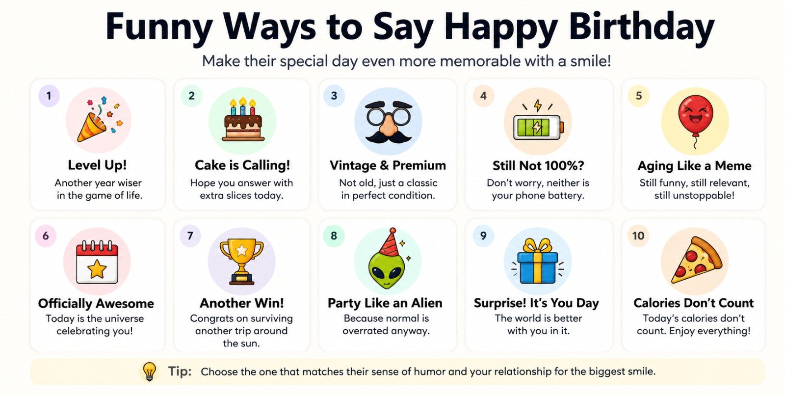 Funny Ways to Say Happy Birthday