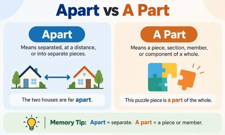 Apart vs A Part