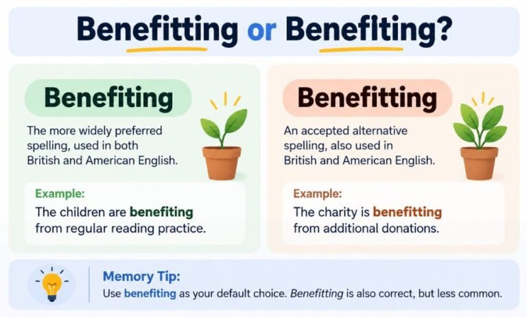 Benefitting or Benefiting