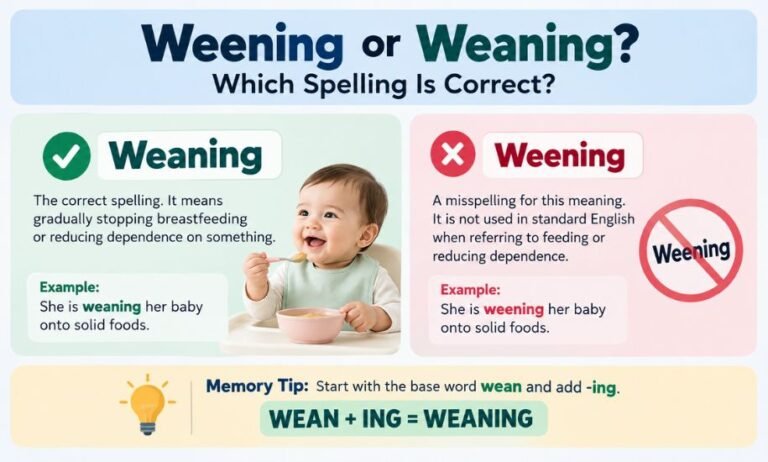 Weening or Weaning