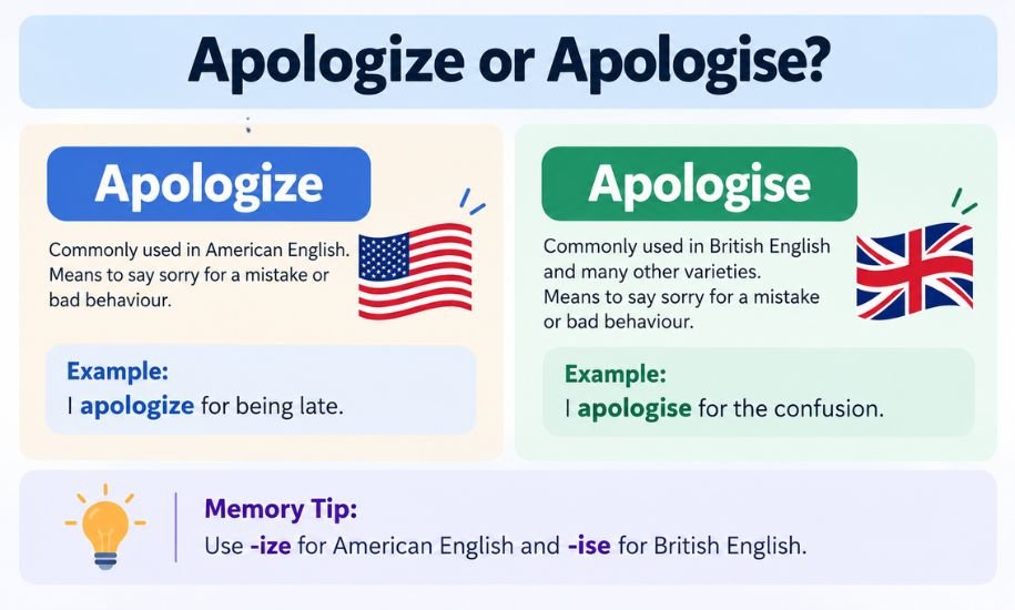 apologize or apologise