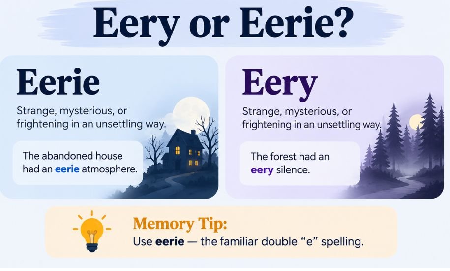 eery or eerie