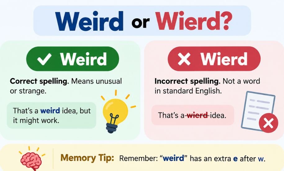 wierd or weird